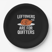 Fungerend Thanksgiving in Turkije Leftovers zijn v Papieren Bordje (Voorkant)