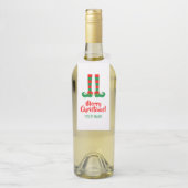 Fungerend voetparelen kerstpapier, hanger van wijn (Op fles)