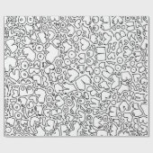 Fungerend volwassen borstpatroon cadeaupapier (Vlak)