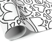 Fungerend volwassen borstpatroon cadeaupapier (Rol Hoek)