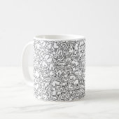 Fungerend volwassen borstpatroon koffiemok (Voorkant links)