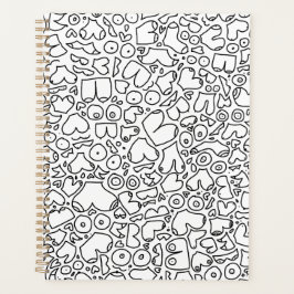 Fungerend volwassen borstpatroon planner