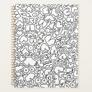 Fungerend volwassen borstpatroon planner