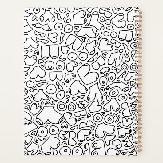 Fungerend volwassen borstpatroon planner (Achterkant)