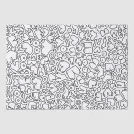 Fungerend volwassen borstpatroon tissuepapier