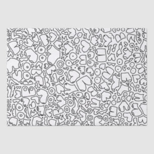 Fungerend volwassen borstpatroon tissuepapier