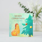 Fungerend Waterverf kerstkaarten Feestdagenkaart (Staand voorkant)