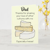 Fungerende kaascultuur grap vaders dagkaart kaart (Gele Bloem)