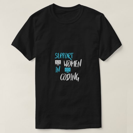 Fungerende steun voor vrouwen in codeontwerp-cadea t-shirt (Design voorkant)