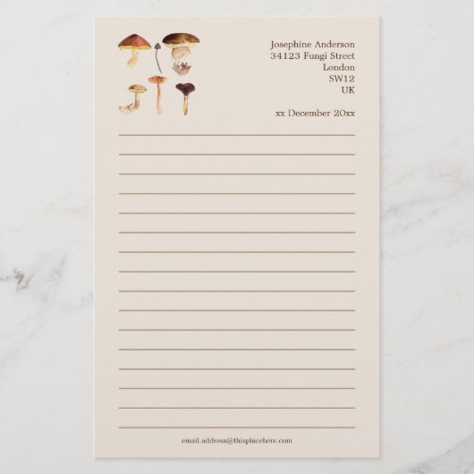 Fungi Art Briefpapier (Voorkant)