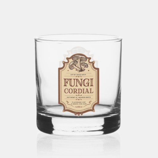 Fungi Cordial Halloween Party Whisky Glas (Achterkant)