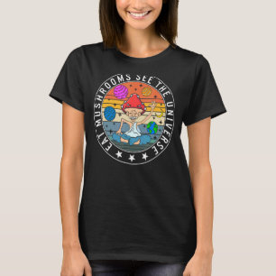 Fungi Eat Mushrooms zie de Universum Fungus Botani T-shirt