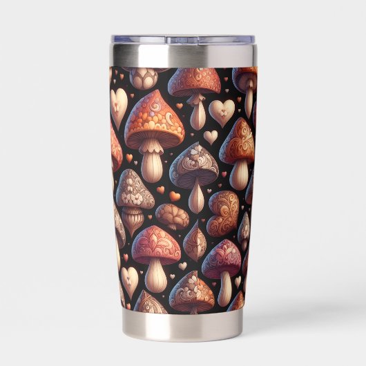 Fungi Family Geïsoleerde Drinkbeker (Achterkant)