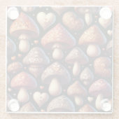 Fungi Family Glazen Onderzetter (Achterkant)