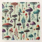 Fungi Forest Glazen Onderzetter (Voorkant)