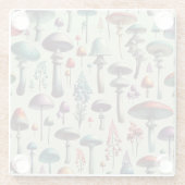 Fungi Forest Glazen Onderzetter (Achterkant)