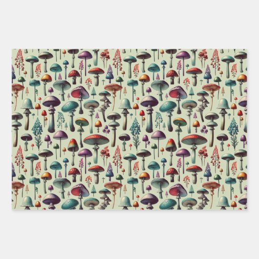 Fungi Forest Inpakpapier Vel (Voorkant 3)