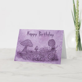 Fungi Meadow Birthday Kaart