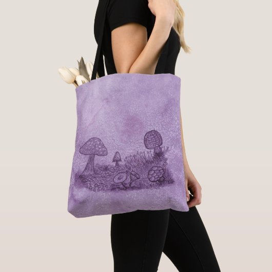 Fungi Meadow Canvas tas (Dichtbij)