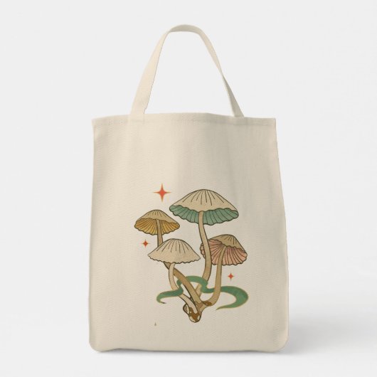 Fungi Mushroom Canvas tas (Achterkant)