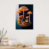 Fungi Painting Canvas Print (Keuken)