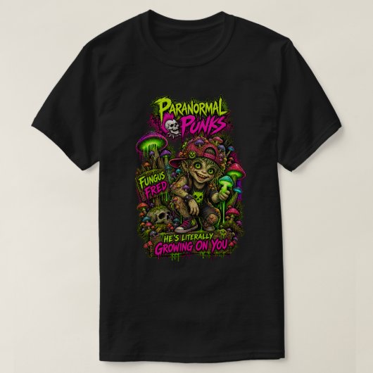 Fungus Fred — Paranormale Punks T-shirt (Design voorkant)