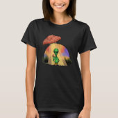 Fungus Magic Psilocybin Mushrooms Alien UFO T-shirt (Voorkant)