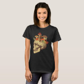Fungus Magic Psilocybin Mushrooms Skull Face Hippi T-shirt (Voorkant volledig)
