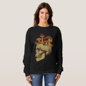 Fungus Magic Psilocybin Mushrooms Skull Face Hippi Trui (Voorkant volledig)