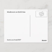 Fungus op berk ~ briefkaart (Achterkant)