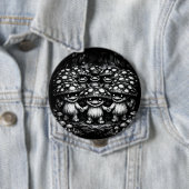 Fungusvolk •  Boswezens door BurnsInHell Ronde Button 4,0 Cm (In situ)