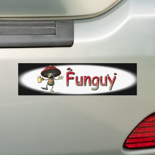 Funguy Mushroom Bumpersticker (Op auto)