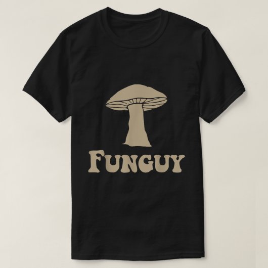 Funguy Mushroom Pun Retro Design T-shirt (Design voorkant)
