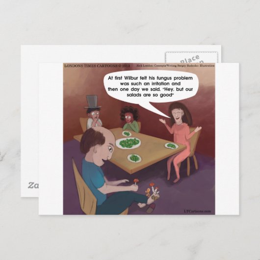 FunGuy ToedStools for Dinner Funny Briefkaart (Voorkant / Achterkant)