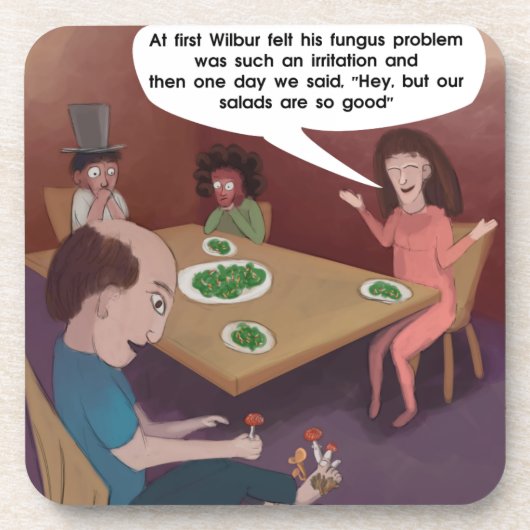 FunGuy ToedStools for Dinner Funny Drankjes Onderzetter (Voorkant)