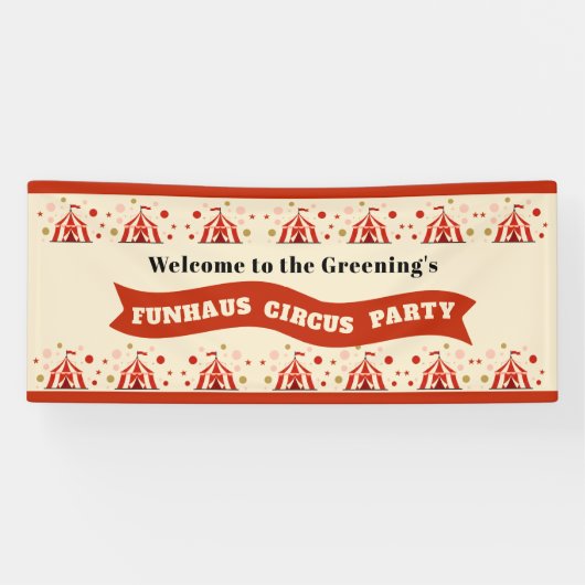 FunHaus Big-Top Circus Feest Spandoek (Horizontaal)