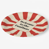 FunHaus Bold Stripe Circus Party Papieren Bordje (Gekanteld)