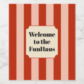 FunHaus Circus Drankenbar Wijn Etiket (Enkel label)