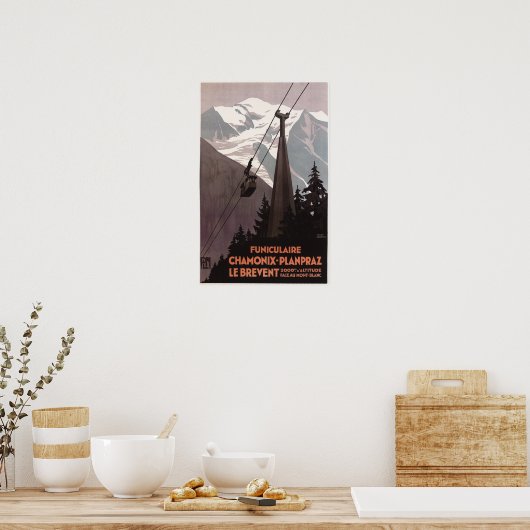 Funiculaire Le Brevent Cable Car Poster (Keuken)