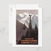 Funiculaire Le Brevent Cable Car Poster Briefkaart (Voorkant / Achterkant)