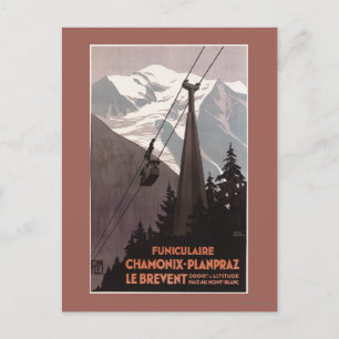 Funiculaire Le Brevent Cable Car Poster Briefkaart