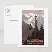 Funiculaire Le Brevent Cable Car Poster Briefkaart (Voorkant / Achterkant)