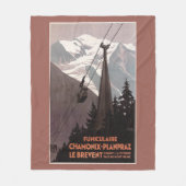 Funiculaire Le Brevent Cable Car Poster Fleece Deken (Voorkant)