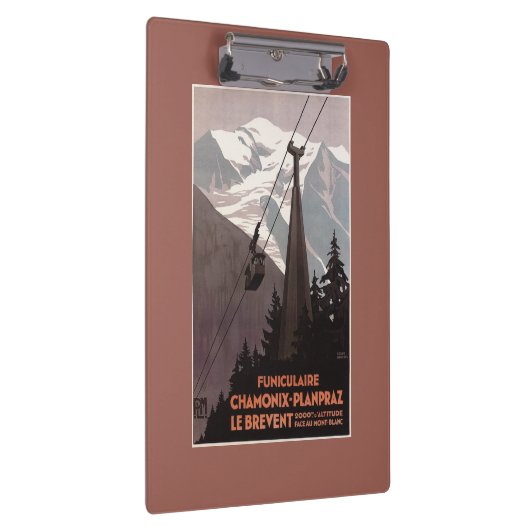 Funiculaire Le Brevent Cable Car Poster Klembord (Rechts)