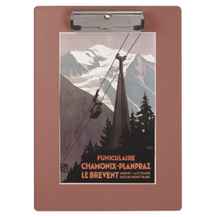 Funiculaire Le Brevent Cable Car Poster Klembord