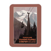 Funiculaire Le Brevent Cable Car Poster Magneet (Verticaal)