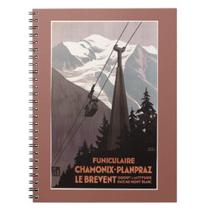 Funiculaire Le Brevent Cable Car Poster Notitieboek