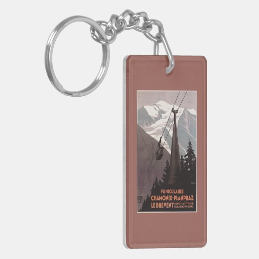 Funiculaire Le Brevent Cable Car Poster Sleutelhanger (Voorkant Links)
