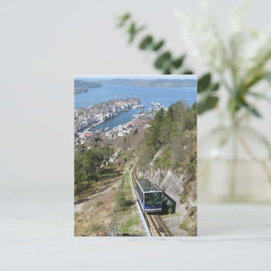 Funicular in Bergen Briefkaart (Staand voorkant)
