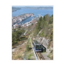 Funicular in Bergen Briefkaart